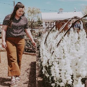Black & White Polka Dot Knotted Blouse
